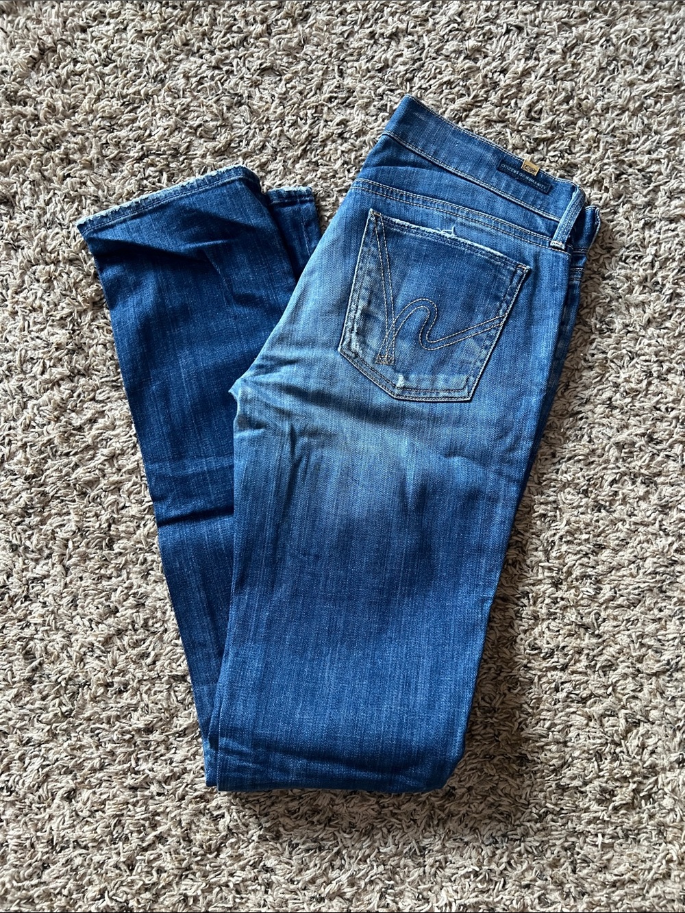 Citizens Of Humanity Blue Straight Leg Jeans